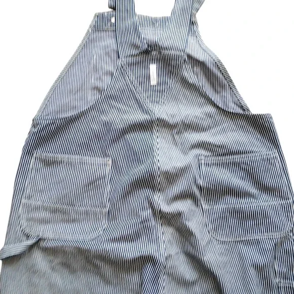 Key Imperial Overalls Men 44x34 Hickory Stripe Denim Bib Work Carpenter Railroad - Picture 7 of 8